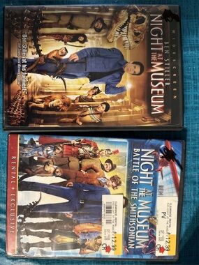 Night at the Museum on DVD and night at the Museum battle of the Smithsonian on